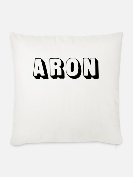 Name - Aron - Sofakissen mit Füllung 45 x 45 cm - Naturweiß