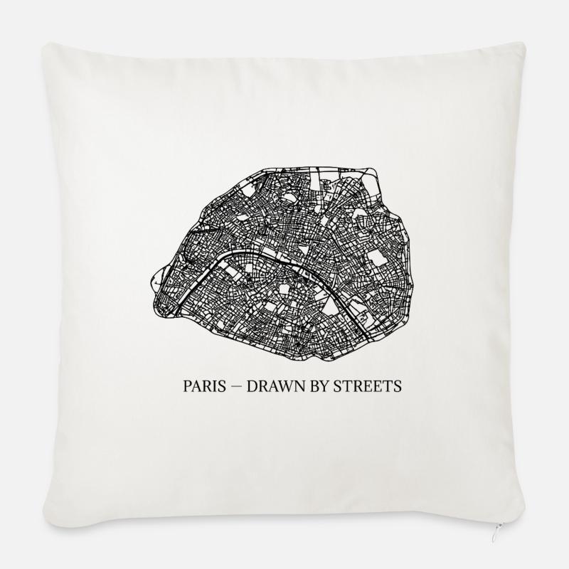 Paris - Sofakissen mit Füllung 45 x 45 cm - Naturweiß 