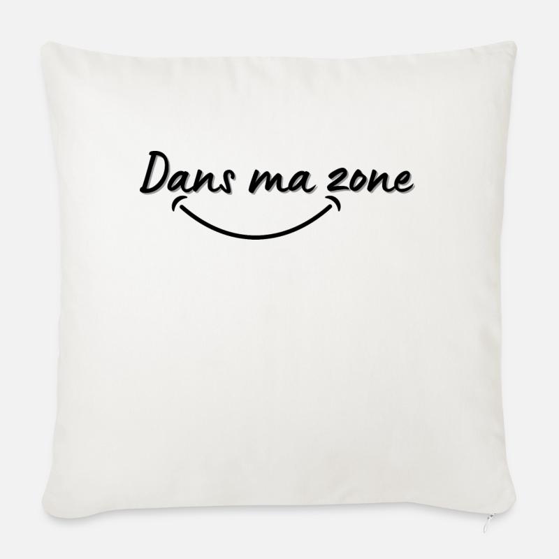 DANS MA ZONE - Coussin et housse de 45 x 45 cm - blanc nature
