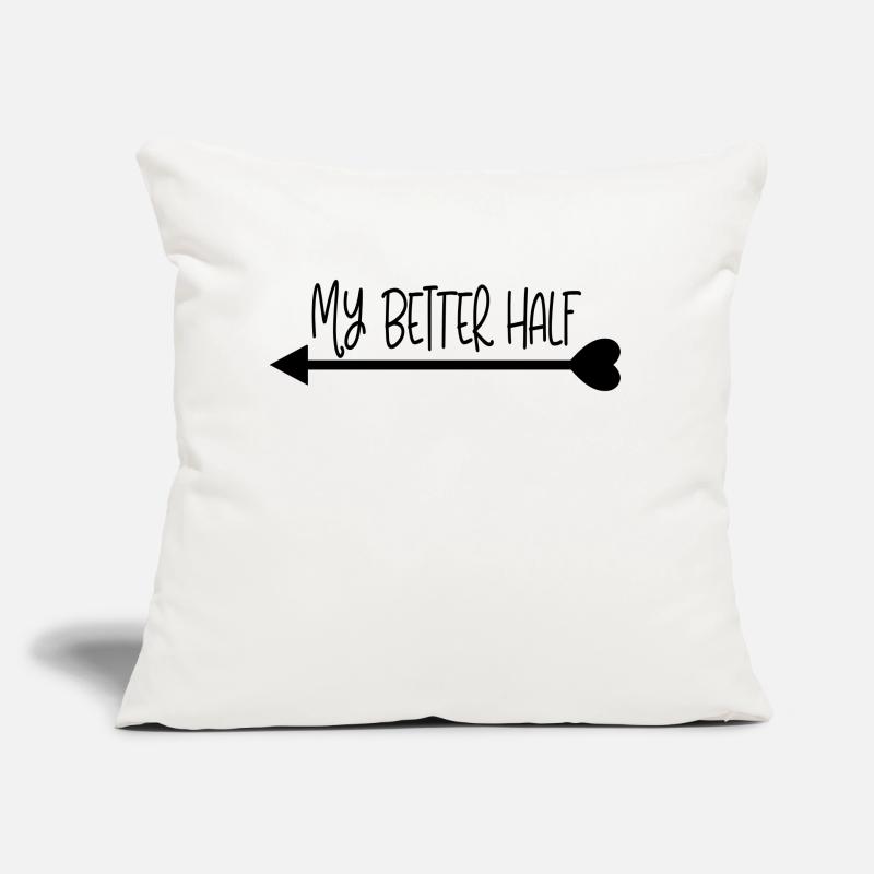 my_better_half_left Sofakissen mit Füllung 45 x 45 cm