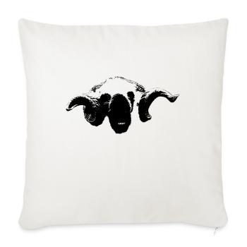 Valaisan Nez noir Bélier - Coussin et housse de 45 x 45 cm - blanc nature - Devant