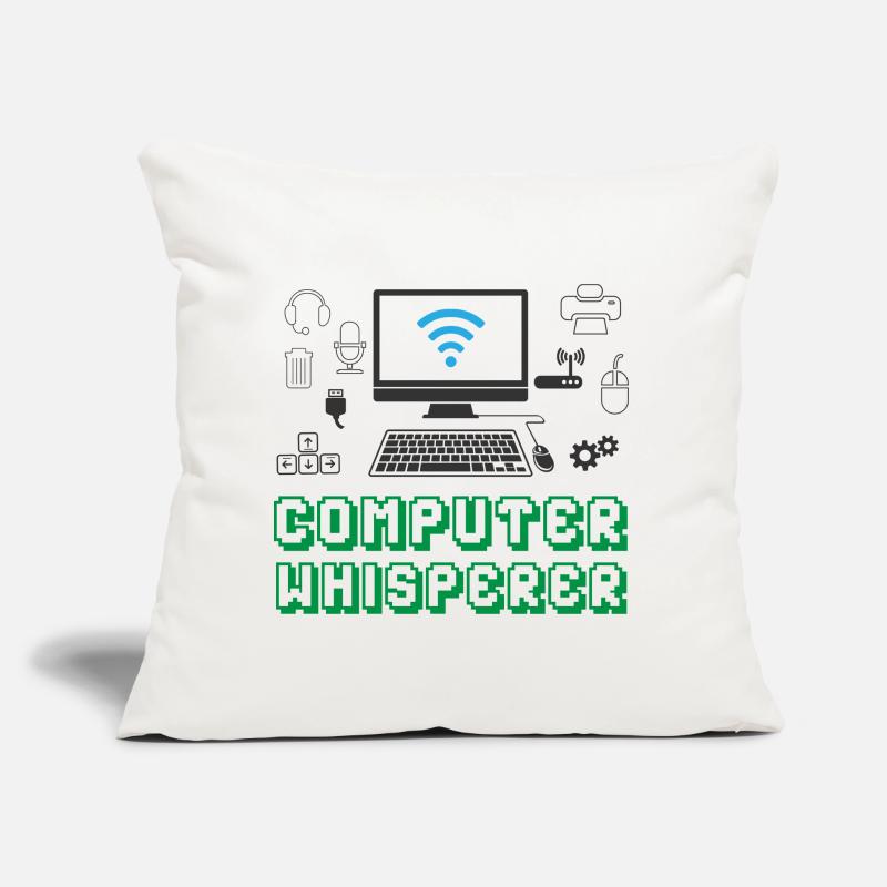 Computer Whisperer - IT Support PC Sofa pillow with filling 45cm x 45cm