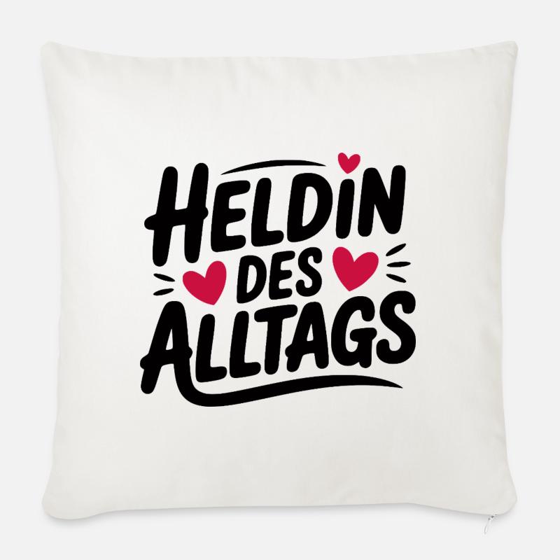 Heldin des Alltags Design - Sofakissen mit Füllung 45 x 45 cm - Naturweiß