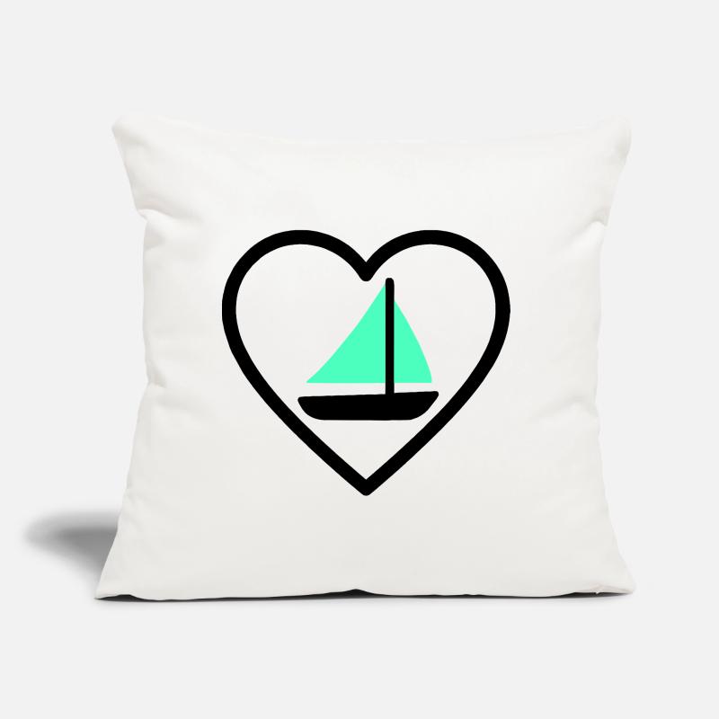 Cuore Vela – Passione Navigazione Sofakissen mit Füllung 45 x 45 cm