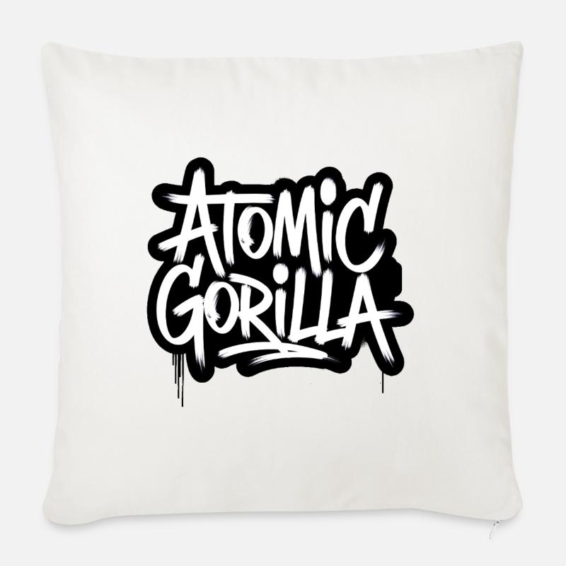 Atomar-Gorilla - Sofakissen mit Füllung 45 x 45 cm - Naturweiß 