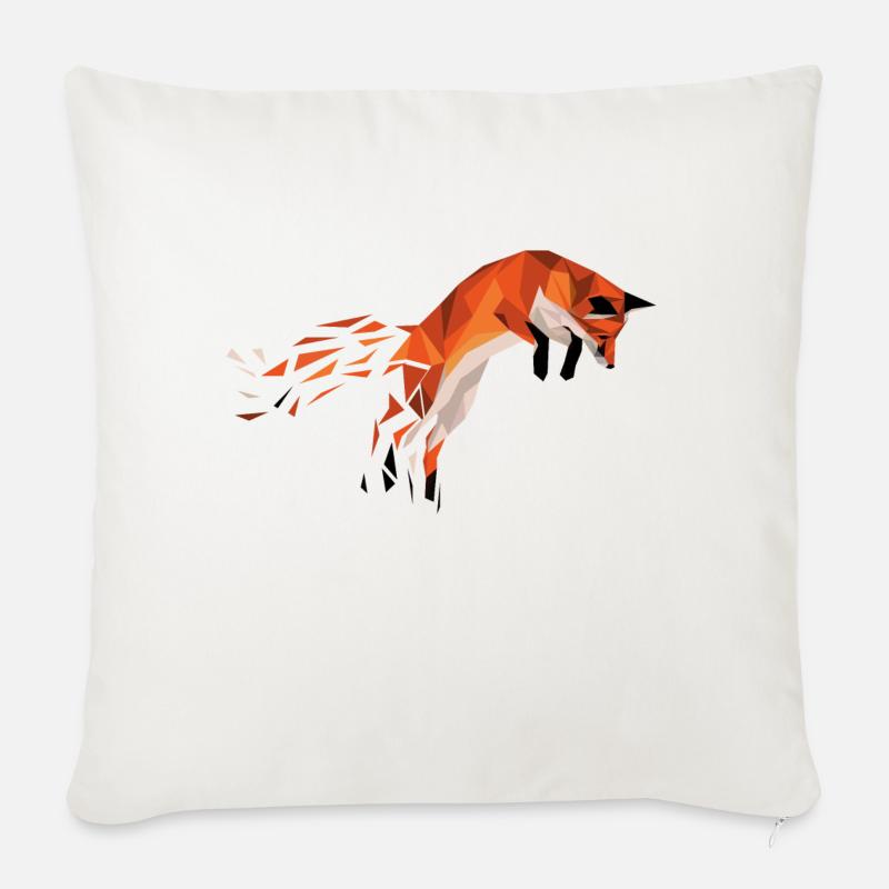 Fuchs - Sofakissen mit Füllung 45 x 45 cm - Naturweiß 