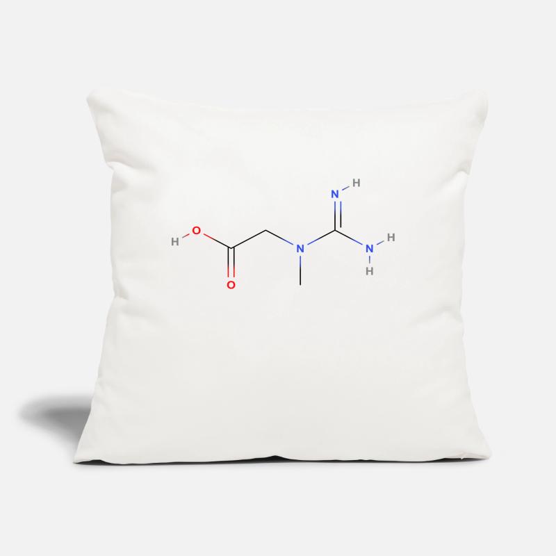 Creatine Molecule - Colored Structural Formula Sofa pillow with filling 45cm x 45cm