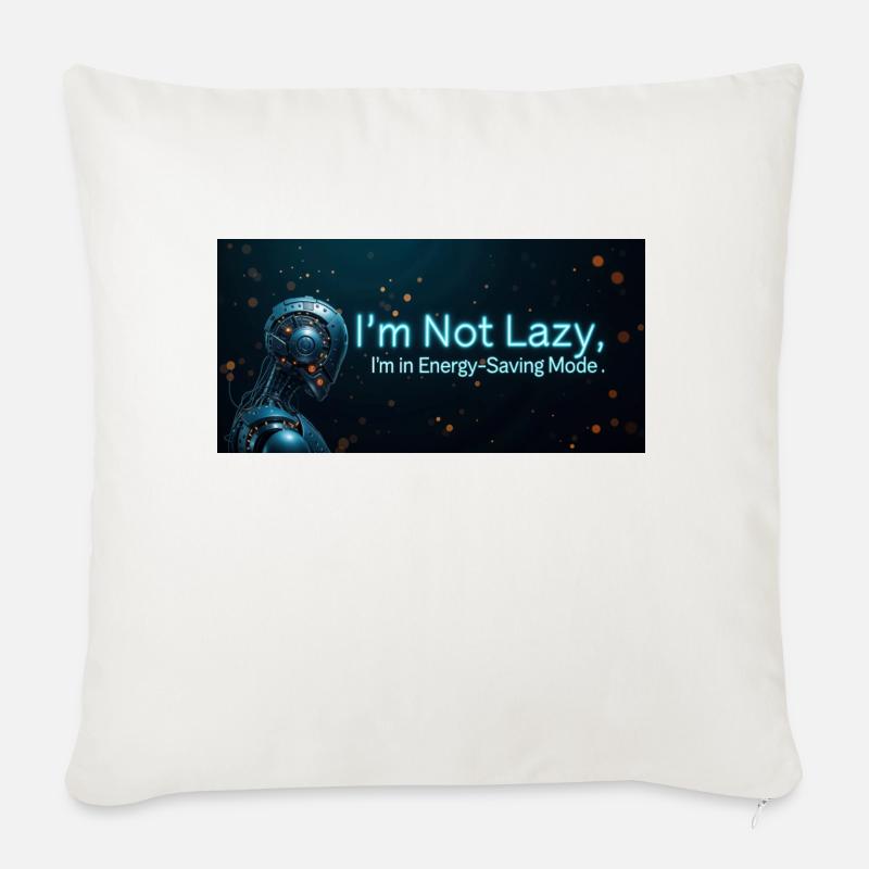 Nerd Code Energy - Sofa pillow with filling 45cm x 45cm - natural white