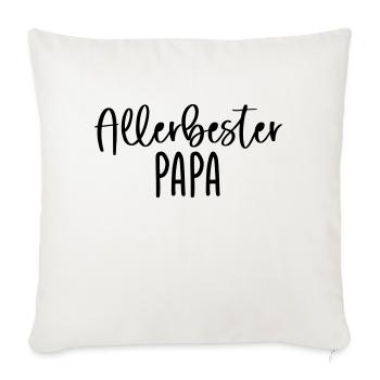 Papa Papi Vater Tochter Sohn Vatertag Männer Shirt - Sofakissen mit Füllung 45 x 45 cm - Naturweiß  - Vorne