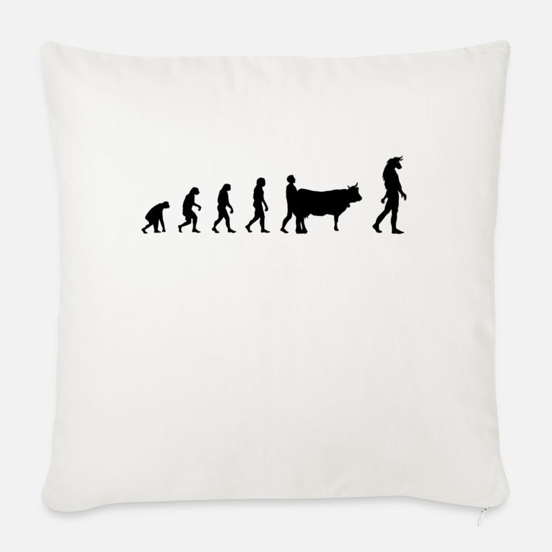Evolution Mythologie - Sofakissen mit Füllung 45 x 45 cm - Naturweiß 