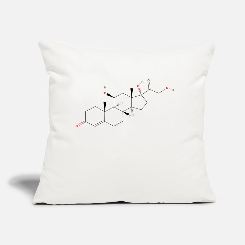 Molécule de cortisol - Formule structurale colorée Coussin et housse de 45 x 45 cm