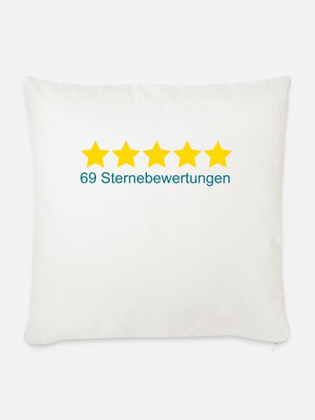 5 Sterne Bewertung - Sofakissen mit Füllung 45 x 45 cm - Naturweiß 