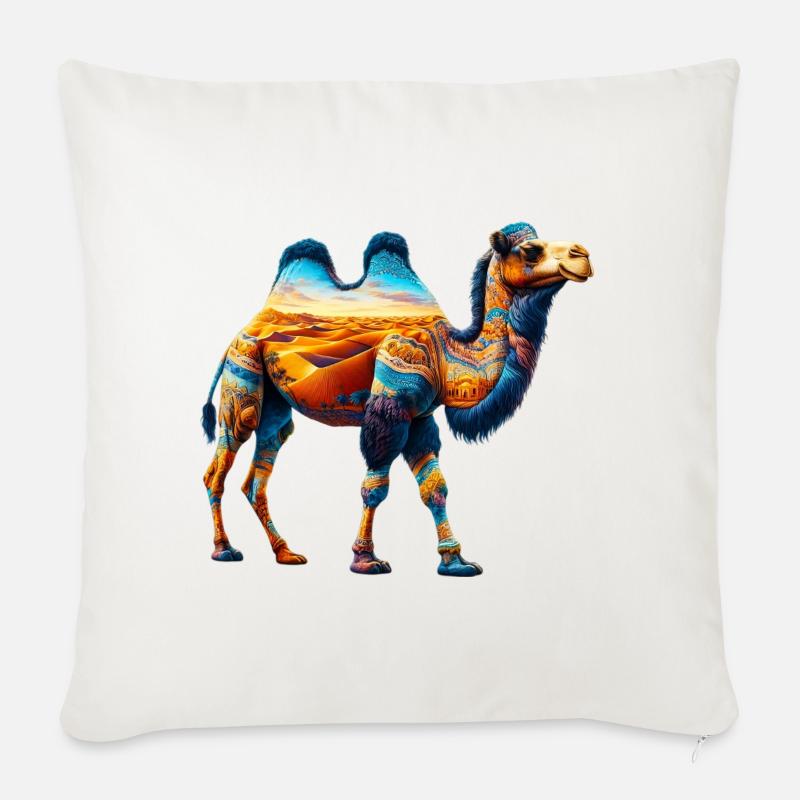 Kamel - Sofakissen mit Füllung 45 x 45 cm - Naturweiß