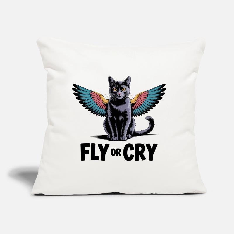 Fliege oder rufe Katze Sofakissen mit Füllung 45 x 45 cm