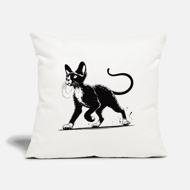 Devon Rex Design – Charming and unique Sofa pillow with filling 45cm x 45cm