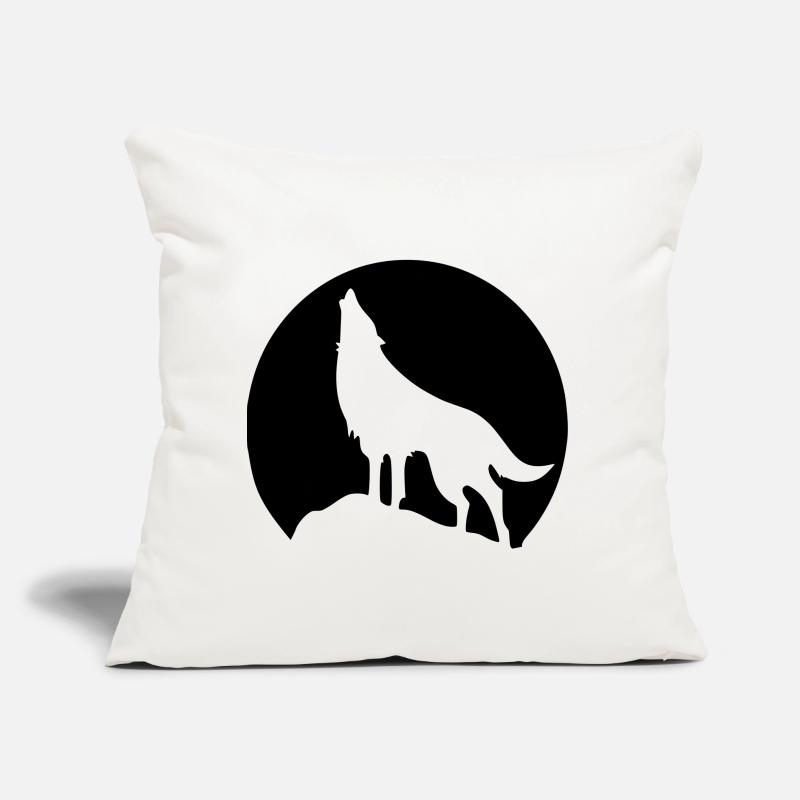 Wolf - Mond Sofakissen mit Füllung 45 x 45 cm