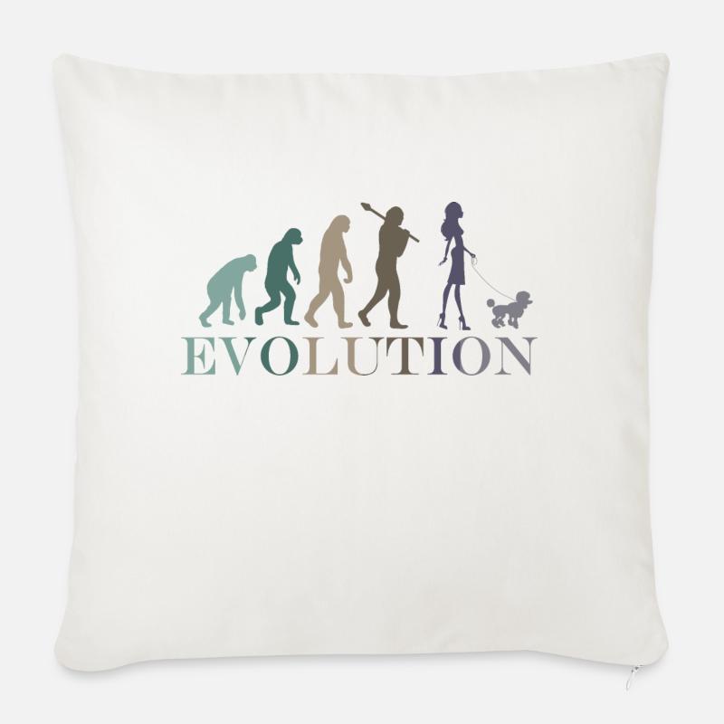 PUDEL EVOLUTION WEIBLICH - Sofakissen mit Füllung 45 x 45 cm - Naturweiß 