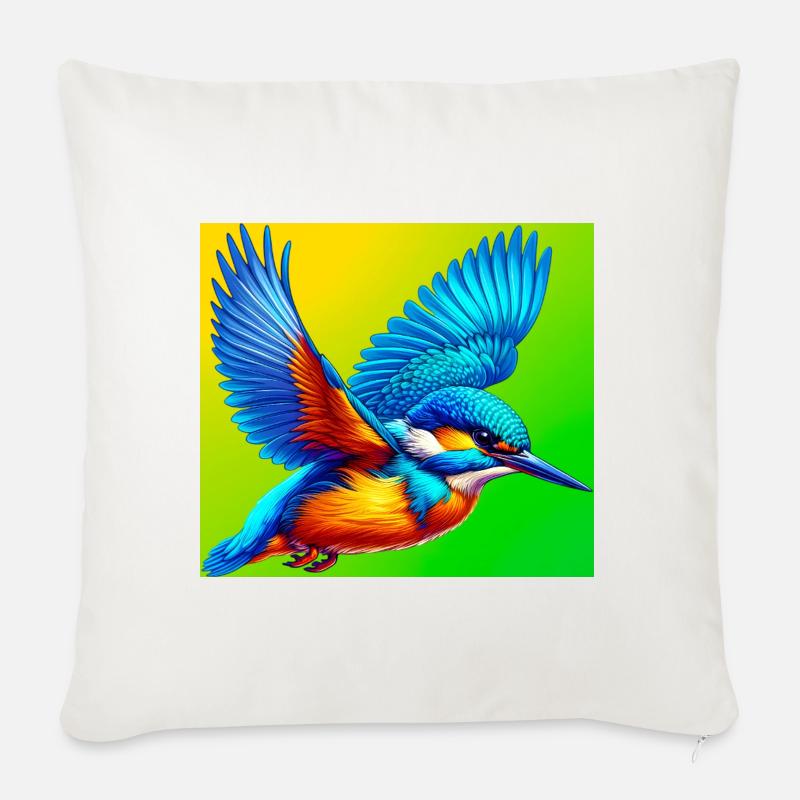 Eisvogel - Sofakissen mit Füllung 45 x 45 cm - Naturweiß 