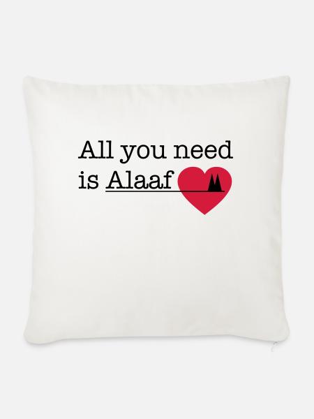 All you need is Alaaf - Sofakissen mit Füllung 45 x 45 cm - Naturweiß