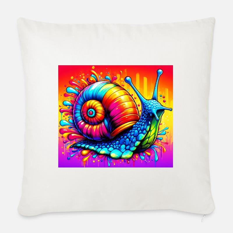 Schnecke - Sofakissen mit Füllung 45 x 45 cm - Naturweiß 