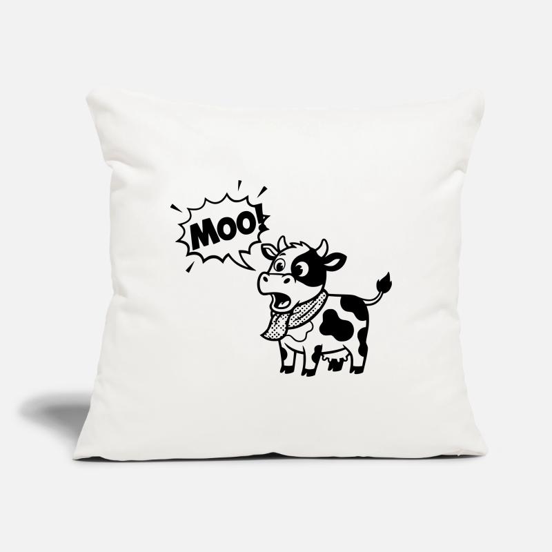 Funny Cow Moo Comic Speech Bubble Sofa pillow with filling 45cm x 45cm