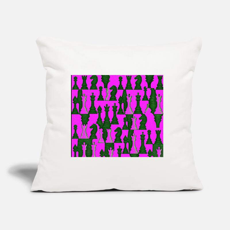 Chess pattern in bright colors Sofa pillow with filling 45cm x 45cm