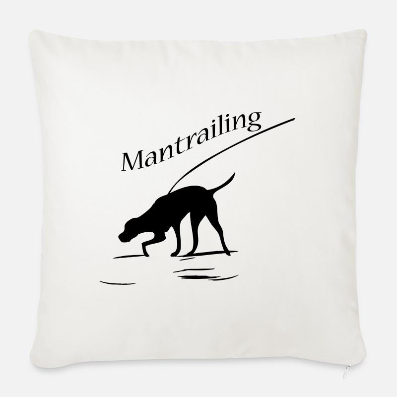Mantrailing - Sofakissen mit Füllung 45 x 45 cm - Naturweiß 
