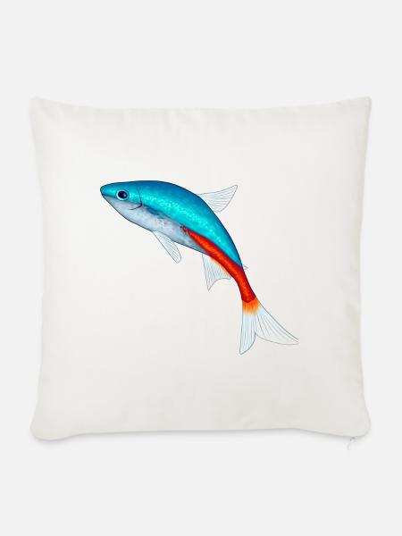 Neon Salmler - Sofakissen mit Füllung 45 x 45 cm - Naturweiß