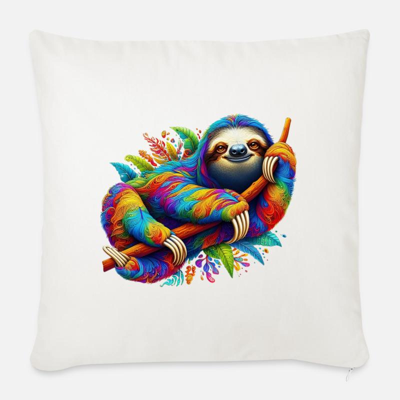 Faultier - Sofakissen mit Füllung 45 x 45 cm - Naturweiß 