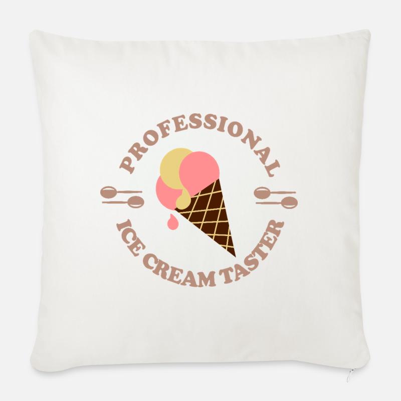 Eiskrem Tester - Sofakissen mit Füllung 45 x 45 cm - Naturweiß 
