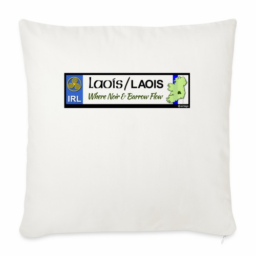 LAOIS, IRELAND: licence plate tag style decal eu - Sofa pillow with filling 45cm x 45cm