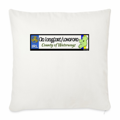 LONGFORD, IRELAND: licence plate tag style decal - Sofa pillow with filling 45cm x 45cm