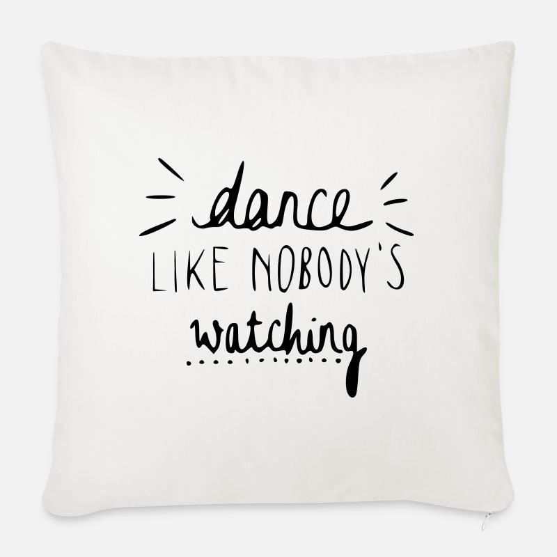 dance like nobody's watching - Sofakissen mit Füllung 45 x 45 cm - Naturweiß 