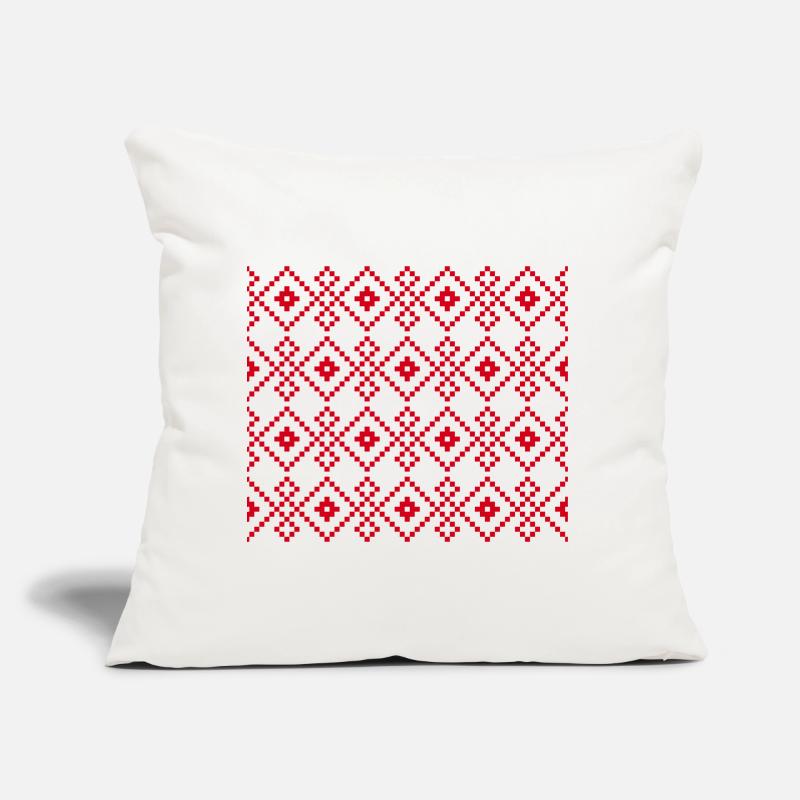 Pull uni de Noël (rouge) Coussin et housse de 45 x 45 cm