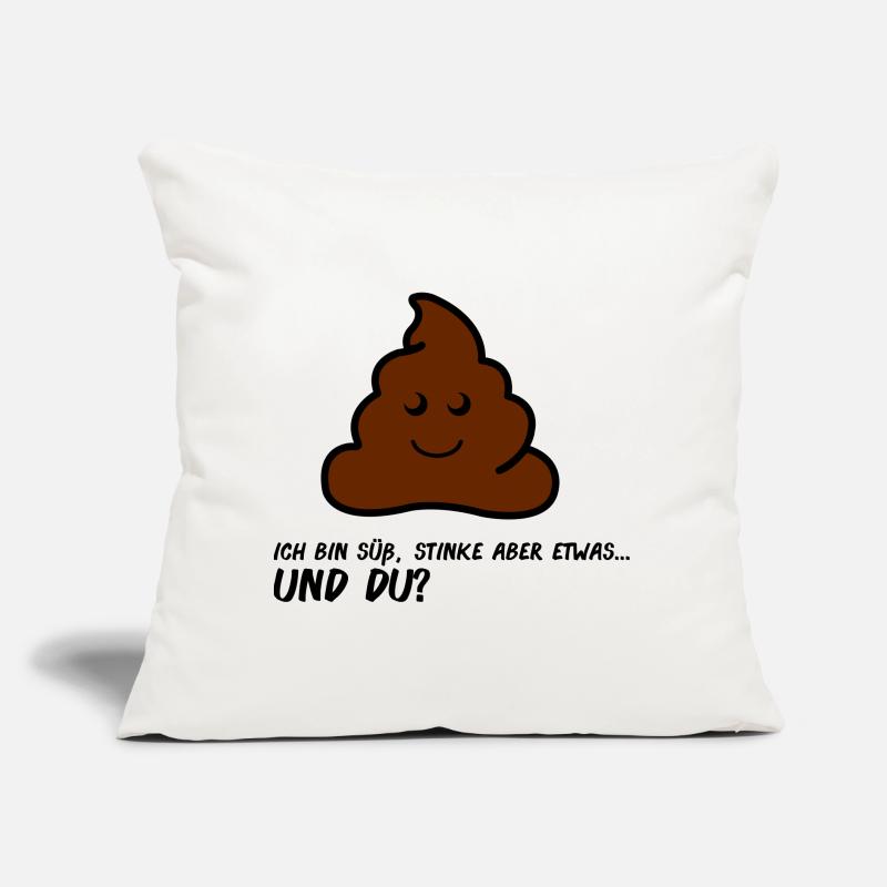 Friendly Poo AA Comic Face Sofa pillow with filling 45cm x 45cm