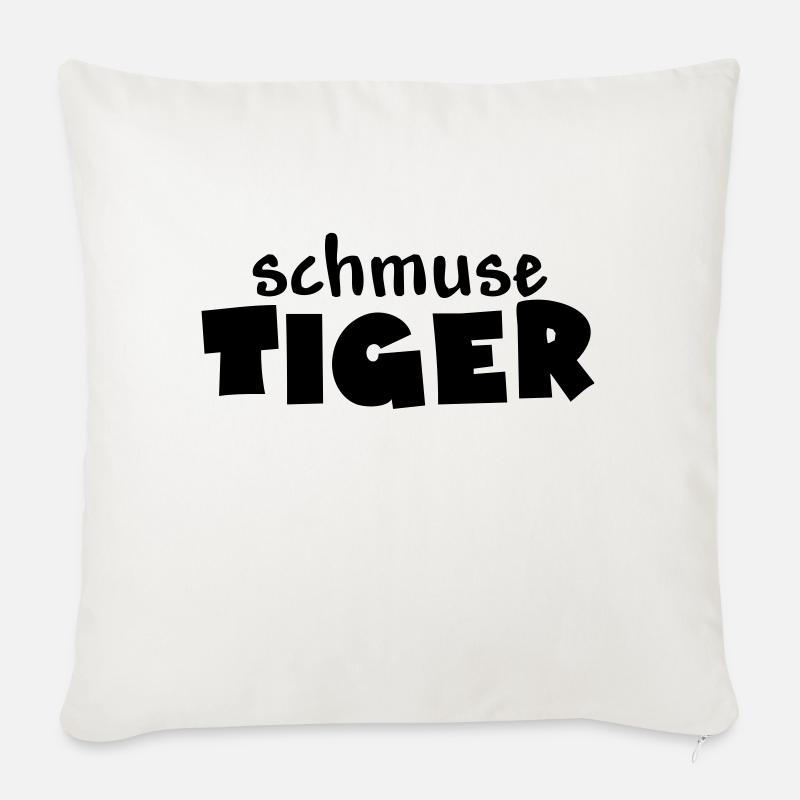 schmusetiger - Sofakissen mit Füllung 45 x 45 cm - Naturweiß 