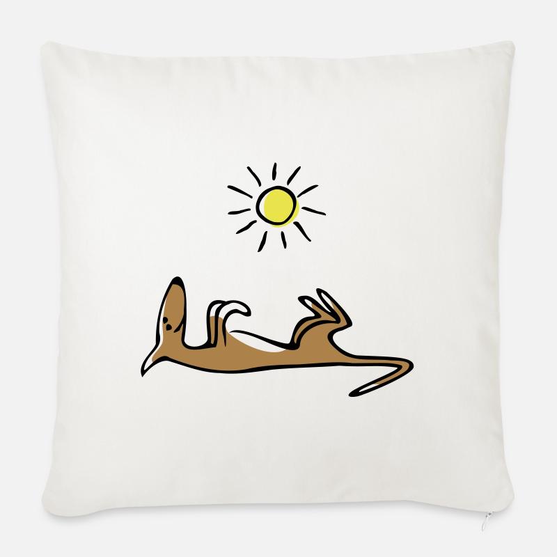 Sonnenschläfer - Sofakissen mit Füllung 45 x 45 cm - Naturweiß 