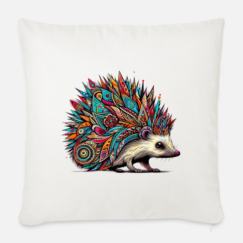 Igel - Sofakissen mit Füllung 45 x 45 cm - Naturweiß 
