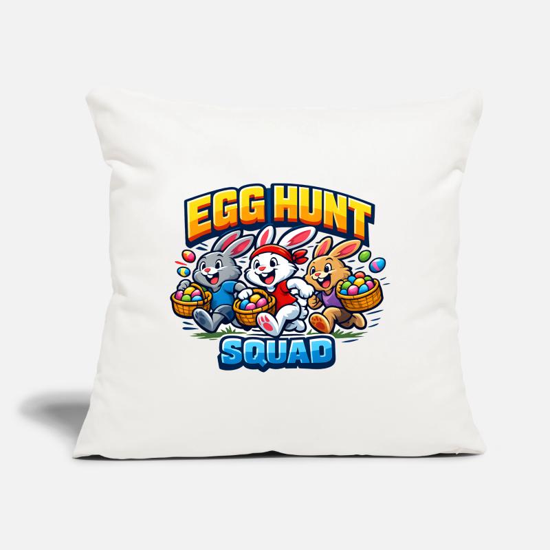 Egg Hunt Squad Kids Easter Easter Egg Sofa pillow with filling 45cm x 45cm