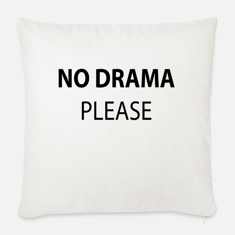 No Drama Please - Sofakissen mit Füllung 45 x 45 cm - Naturweiß 