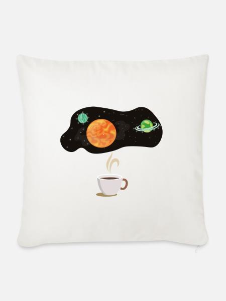 Universal coffee - Sofakissen mit Füllung 45 x 45 cm - Naturweiß 