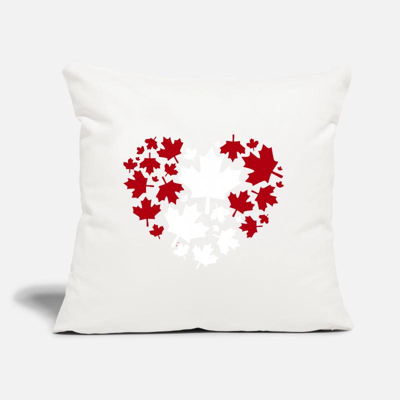 Maple Leaf Heart Pattern Sofa pillow with filling 45cm x 45cm