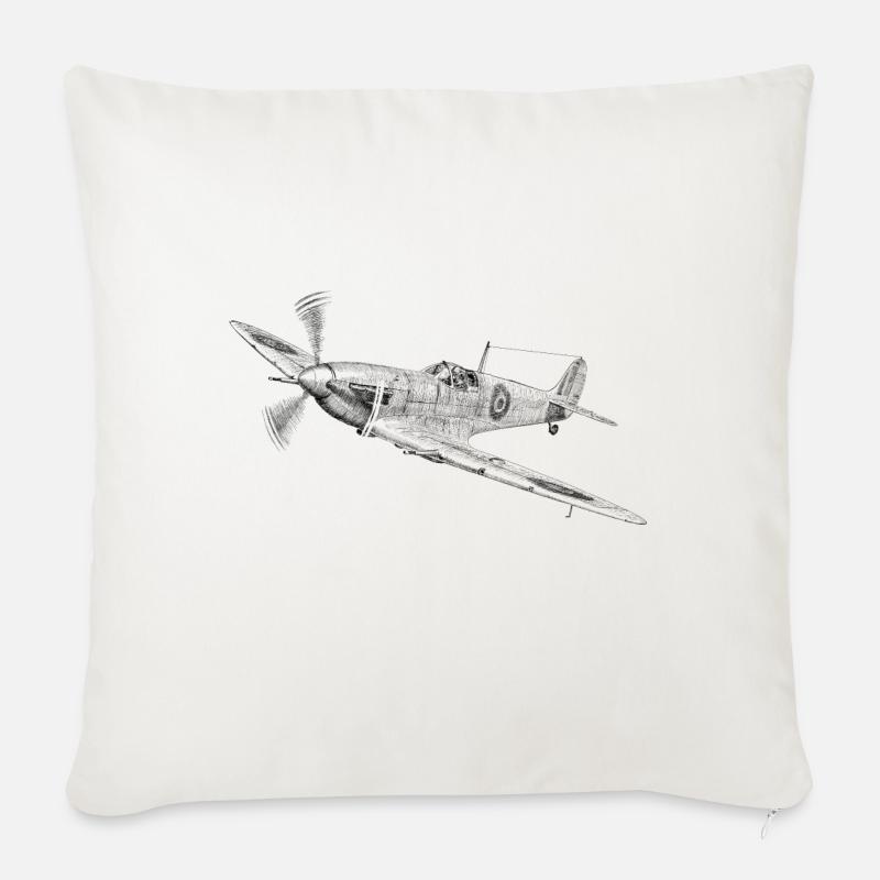 Spitfire - Sofakissen mit Füllung 45 x 45 cm - Naturweiß 