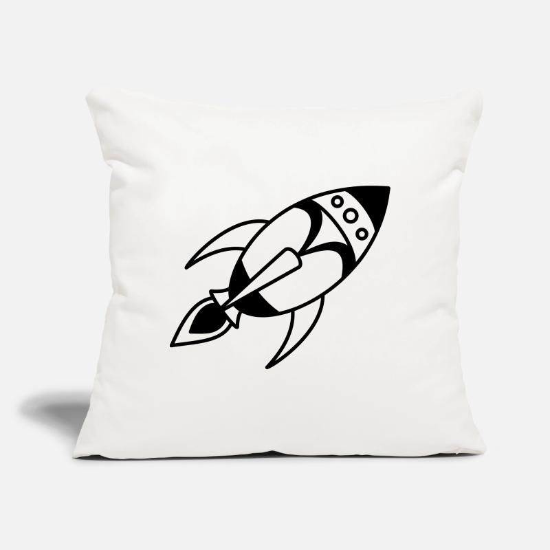 Fusée spatiale rétro – Conception de vaisseau spatial Coussin et housse de 45 x 45 cm