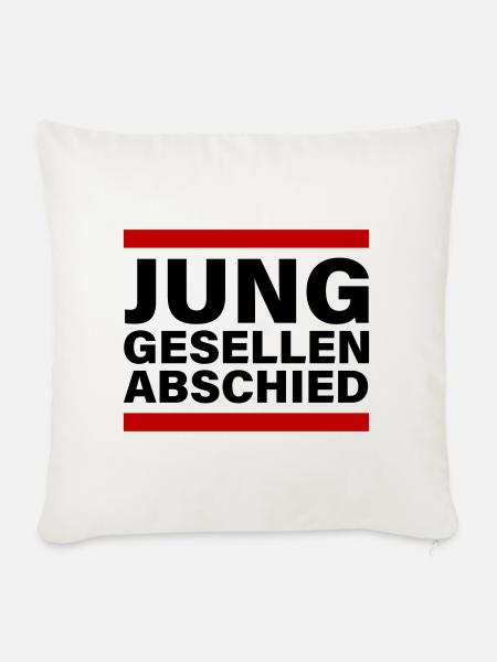 Junggesellen Abschied Jga - Sofakissen mit Füllung 45 x 45 cm - Naturweiß