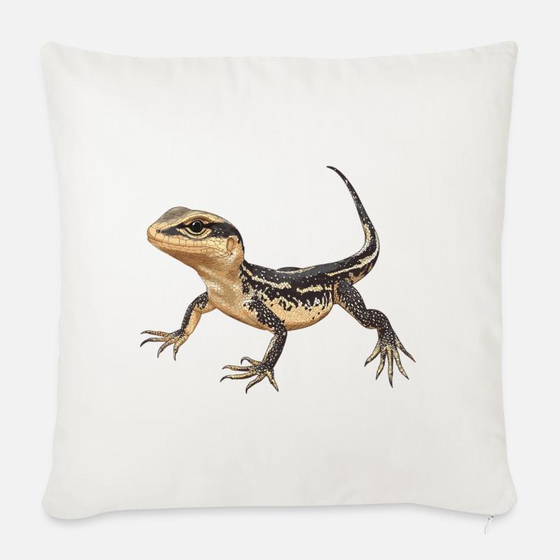 Eidechsen Eidechse - Sofakissen mit Füllung 45 x 45 cm - Naturweiß 