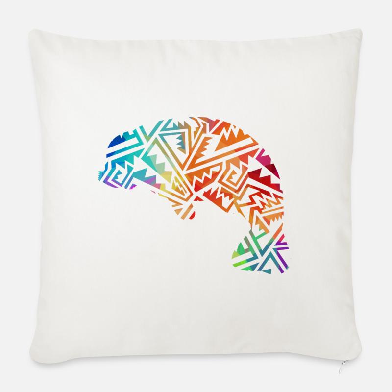 Seekuh - Manatee - Sofakissen mit Füllung 45 x 45 cm - Naturweiß 
