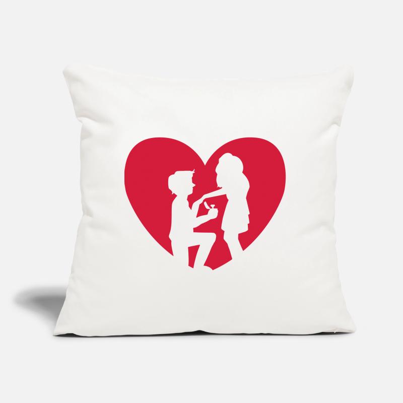 Marriage Proposal Heart - Wedding Proposal Sofa pillow with filling 45cm x 45cm