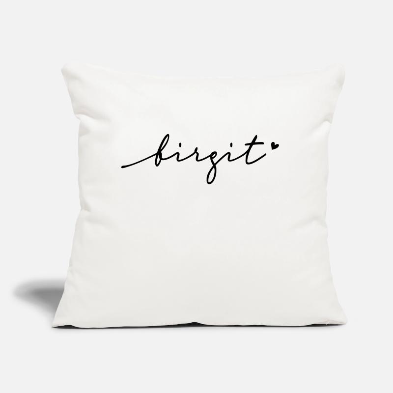 Nom cursif de Birgit Coussin et housse de 45 x 45 cm