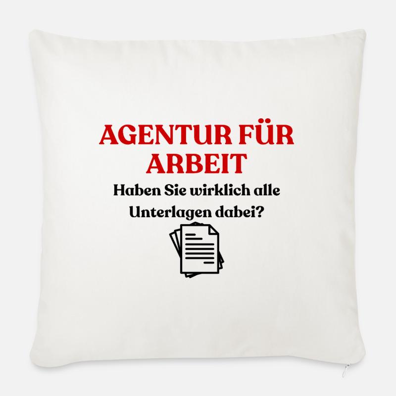 Agence pour la conception de l’emploi - Coussin et housse de 45 x 45 cm - blanc nature